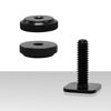 Picture of LimoStudio [4 pcs] Mini Black Double Screw 1/4" Flash Hot Shoe Mounting Adapter Holder, Double Nuts to Tripod Screw Converter for DSLR Camera Monitor LED Video Light, AGG2468