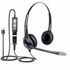 Picture of VoiceJoy HD263 USB Headset with Quick Disconnect Adapter Computer Headset with Microphone Noise Cancelling, PC Headset Wired Headphones, Business Headset for Skype, Webinar