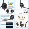 Picture of VoiceJoy HD263 USB Headset with Quick Disconnect Adapter Computer Headset with Microphone Noise Cancelling, PC Headset Wired Headphones, Business Headset for Skype, Webinar