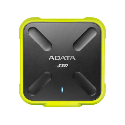 Picture of ADATA SD700 3D NAND 1TB Ruggedized Water/Dust/Shock Proof External Solid State Drive Yellow (ASD700-1TU3-CYL)
