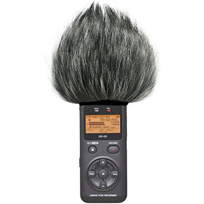 Picture of First2savvv TM-DR-05-C01 Outdoor Portable Digital Recorders Furry Microphone Mic Windscreen Wind Muff for Tascam DR-05 . DR05