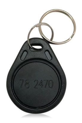 Picture of Panopticon Tech 10 AuthorizID Thin Black 26 Bit Proximity Key Fobs Weigand Prox Keyfobs Compatable with ISOProx 1386 1326 H10301 Format Readers. Works with The vast Majority of Access Control Systems