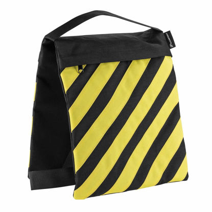 Picture of Flashpoint Empty Saddle Sandbag, Water-Resistant Cordura Nylon - (27 lb Capacity, Yellow & Black Stripes)