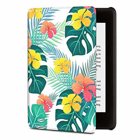 Picture of Kindle 10th Gen 2019 Case, Slim PU Leather Cover Auto Wake/Sleep Case for All-New Kindle 10th Generation 2019 Release , Tropical Plants