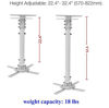 Picture of Loctek PT3 Projector Ceiling Mount Bracket White Fits max. 14.46" Maximum Load Capacity of 18lbs Both Flat or Vaulted Ceiling