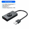 Picture of oenbopo Sound Card Free Drive Audio Adapter External USB Sound Card with Mute Switch Volume Adjustment for Computer