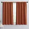 Picture of RYB HOME Small Window Curtains for Kitchen, Thermal Insulated Privacy Shades Chic Home Decoration for Basement Bathroom Door Window, Width 42 x Length 45 inch, 2 Panels, Burnt Orange