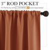 Picture of RYB HOME Small Window Curtains for Kitchen, Thermal Insulated Privacy Shades Chic Home Decoration for Basement Bathroom Door Window, Width 42 x Length 45 inch, 2 Panels, Burnt Orange