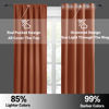 Picture of RYB HOME Small Window Curtains for Kitchen, Thermal Insulated Privacy Shades Chic Home Decoration for Basement Bathroom Door Window, Width 42 x Length 45 inch, 2 Panels, Burnt Orange