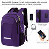 Picture of Backpack for Women, Durable Lightweight Anti Theft Travel Laptop Backpack 15.6 Inch with USB Port/Earphone Port, Large Capacity School Backpack for Girls College Student Book Bag, Purple