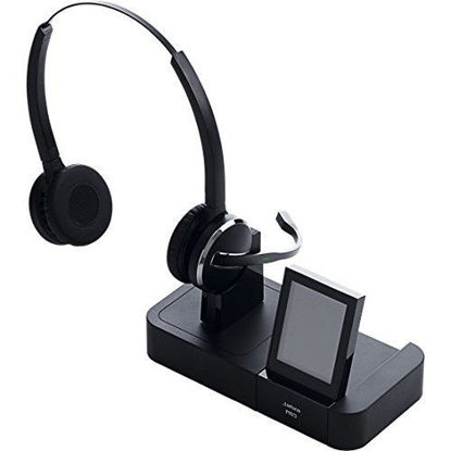 Picture of Jabra PRO 9460 Duo Wireless Headset with Touchscreen for Deskphone & Softphone (Certified Refurbished)