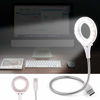 Picture of Mini USB LED Light Lamp, 18 LED USB Book Clamp, Flexible Gooseneck Reading Light, Portable USB Powered LED Light for Laptop Computer Keyboard(White)