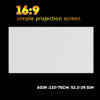 Picture of Aramox Projector Screen,Projector Curtain Rear Projection Screen 60-120 Inch Portable Foldable White Projector Curtain Screen 16:9 Indoor/Outdoor Movie Theater Open-air Cinema (60inch)