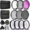 Picture of Professional 58MM Lens Filters & Accessories Kit f/Canon EOS Rebel T8i T7 T7i T6i T6S T6 T5i T5 T3i SL3 SL2 SL1 EOS 90D 80D 77D 70D 9000D 800D 760D 7D DSLR Camera + Accessory Bundle
