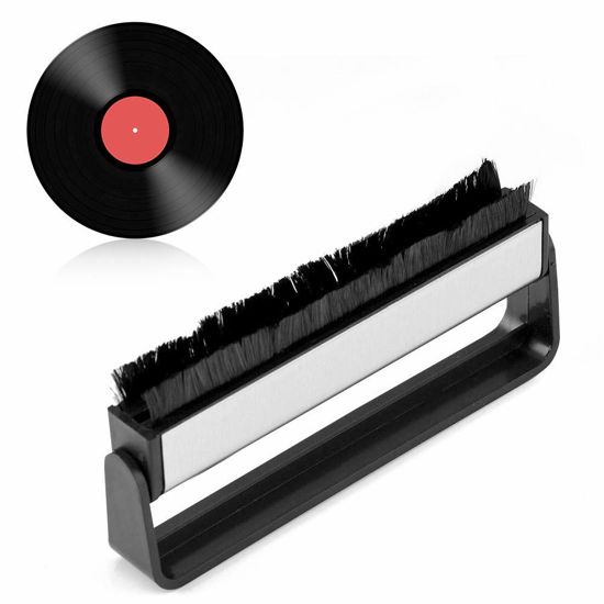 Picture of Carbon Fiber Record Cleaning Brush, Antistatic Record Brush Kit, Will NOT Scratch Your Records! Also Suitable for Digital Products Cleaning and Disinfection, Such as Phone, Computer