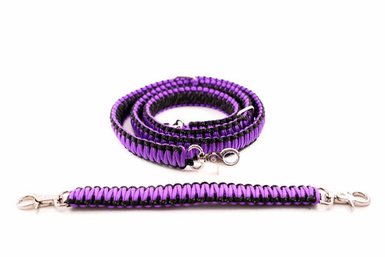 Picture of Wilbur's Finest Firefighter EMS Police Radio Strap 60" Paracord with 13" Stabilizer Strap (Purple)