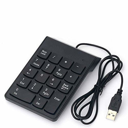 Picture of KKmoon Wired USB Numeric Keypad Slim Mini Number Pad Digital Keyboard 18 Keys for iMac/Mac Pro/MacBook/MacBook Air/Pro Laptop PC Notebook Desktop