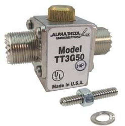 Picture of ALPHA DELTA ATT3G50U Original Coaxial Surge Projector, 200W, DC-3GHz Frequency - SO-239 Connector