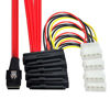 Picture of Xiwai LSI / 3Ware Molex Mini SAS SFF-8087 to SFF-8482 and Power x4 SAS Cable