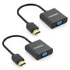 Picture of HDMI to VGA Adapter, FEMORO HDMI VGA Cable Converter Adapters Male to Female for Monitor PC Laptop Projector Ultrabook Raspberry Pi Graphics Card Chromebook - Black