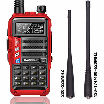 Picture of BaoFeng UV-9S Tri-Band 5W VHF,1.25M,UHF 136-174/220-225/400-520Mhz Extra 220 Antenna Portable Amateur Ham Two Way Radio ?Red?