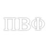 Picture of Pro-Graphx Pi Beta Phi Greek Sorority Sticker Decal, 2.5 Inches Tall, White