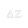 Picture of Pro-Graphx Delta Zeta Greek Sorority Sticker Decal, 2.5 Inches Tall, White