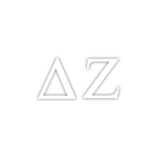 Picture of Pro-Graphx Delta Zeta Greek Sorority Sticker Decal, 2.5 Inches Tall, White