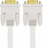 Picture of DTECH Slim Flat 33 Feet VGA Cable Male to Male Computer Monitor Cord High Resolution 1080p - White - 10m