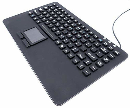 Picture of SolidTek Mini Keyboard with Touchpad IP68 Waterproof Rugged Silicone IN87KB