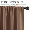 Picture of RYB HOME Small Window Curtains - Half Window Decor Blackout Window Shades for Living Room, Short Curtains for Cafe Shop Bathroom, 42 inches Wide x 36 inch Long, Mocha, 2 Panels