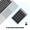 Picture of Bluetooth Number Pad,Wireless Numeric keypad,Portable 22Keys Numeric Keyboard,USB 2.4G Wireless Mini Keyboard for Laptop Desktop, PC, Surface Pro,Notebook(Iron Gray)