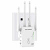 Picture of GALAWAY Upgraded AC1200 Dual Band WiFi Range Extender Wireless Repeater Internet Signal Booster with 4 High Power External Antennas 2 Ethernet Ports for Whole Home WiFi Coverage