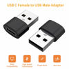 Picture of USB C Female to USB Male Adapter 2-Pack, USB Type C to A Charger Cable Adapter Convertor, Compatible with iPhone 11 12 Mini Pro Max, Airpods, iPad Air, Samsung Galaxy Note