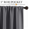 Picture of RYB HOME Short Curtains for Living Room Blackout Portable Blinds Shades for Bedroom Bathroom Kitchen Basement Garage RV Camper Windows, 34 inches Width x 36 inches Length, Grey, 2 Pcs