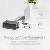 Picture of StarTech.com Thunderbolt 3 to Thunderbolt 2 Adapter - TB3 Laptop to TB2 Displays/Devices - Thunderbolt 2 20Gbps or Thunderbolt 1 10Gbps Converter - TB3 Certified - Black - Windows/Mac (TBT3TBTADAP)