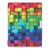 Picture of kwmobile Case Compatible with Kobo Aura Edition 1 - Case PU e-Reader Cover - Rainbow Cubes Multicolor/Green/Blue