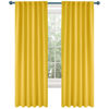 Picture of Deconovo Extra Long Blackout Curtains, 52x108 Inch, Mellow Yellow, 2 Panels - Back Tab and Rod Pocket Thermal Insulated Room Darkening Curtains for Bedroom