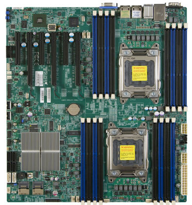 Picture of Supermicro X9DRI-F-O LGA2011/ Intel C602/ DDR3/ SATA3/ V&2GbE/ EATX Server Motherboard