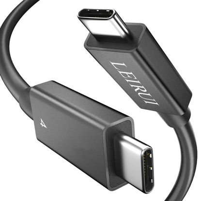 Picture of Thunderbolt 4 Cable 3.3FT, USB C Cable Supports 8K@60HZ Display with 40Gbps Data Transfer, PD 100W Compatible with USB4, Thunderbolt 3, USB-C Devices, Such as MacBook, iPad Pro, MacBook Pro，Hub