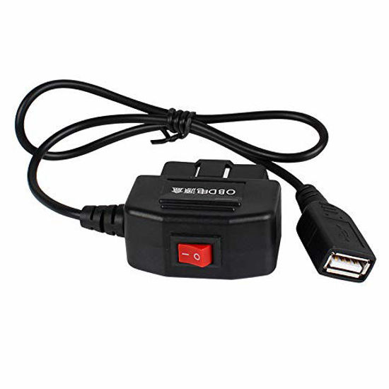 Picture of BANVIE OBD Power USB Cable for Dash Camera & GPS,24 Hours Surveillance/Acc Mode with Switch Button