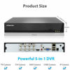 Picture of Evtevision 1080P Lite Surveillance DVR Recorder, 8CH Hybrid 5-in-1 CCTV DVR for Security Camera, Supports AHD TVI CVI Analog and IP Cameras, Easy Remote Access, Motion Detection(No Hard Drive)