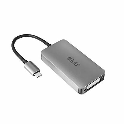 Picture of Club3D CAC-1510 USB Type C to DVI-D Dual Link Active Adapter, 3840 X 2160 @ 30Hz, 2560 X 1600P @ 60Hz, HDCP Supported NOT for Apple Cinema Monitors