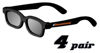 Picture of ED DUAL PLAY Kids 4 Pack - LG AG-F310DP + AG-F400DP Cinema 3D Dual Play Compatible Gaming Glasses 4 Kids Glasses