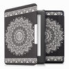 Picture of kwmobile Case Compatible with Kobo Glo HD/Touch 2.0 - Case PU e-Reader Cover - Flowers White/Black