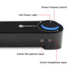 Picture of GOgroove Computer Speaker Mini Soundbar - USB Powered PC Sound Bar with Easy Setup Wired AUX, Stereo Audio, Microphone Port, Volume Control Knob, Under Monitor Design for Desktop (Blackout)