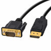 Picture of DisplayPort to VGA, FOBOIU DisplayPort to VGA Adapter 15 Feet DP to VGA Cable Connects DP Port from Desktop or Laptop to Monitor or Projector with VGA Port