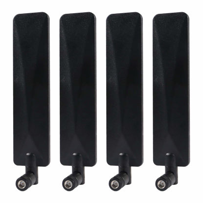 Picture of 4G Antenna 9dBi RP-SMA Male Antenna Compatible with 4G LTE Cellular Trail Camera Game Camera Wildlife Hunting Camera Outdoor Mobile Security Camera (4PCS, 4G-A)