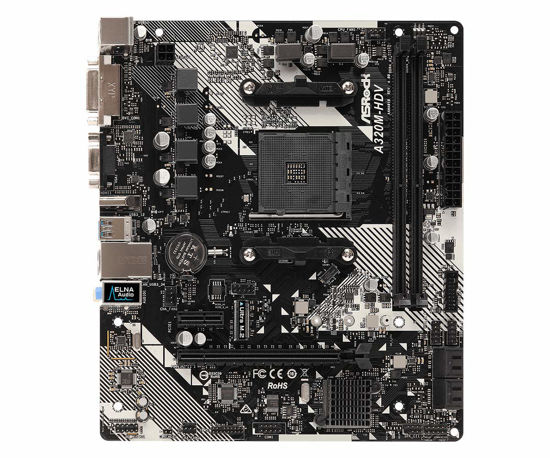 Picture of ASRock AMD Ryzen AM4 Compatible with A320 Chip MicroATX Motherboard A320M-HDV R4.0