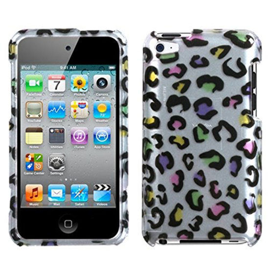 Picture of MyBat Colorful Leopard(2D Silver) Phone Protector Faceplate Cover for Apple iPod Touch(4th Generation)